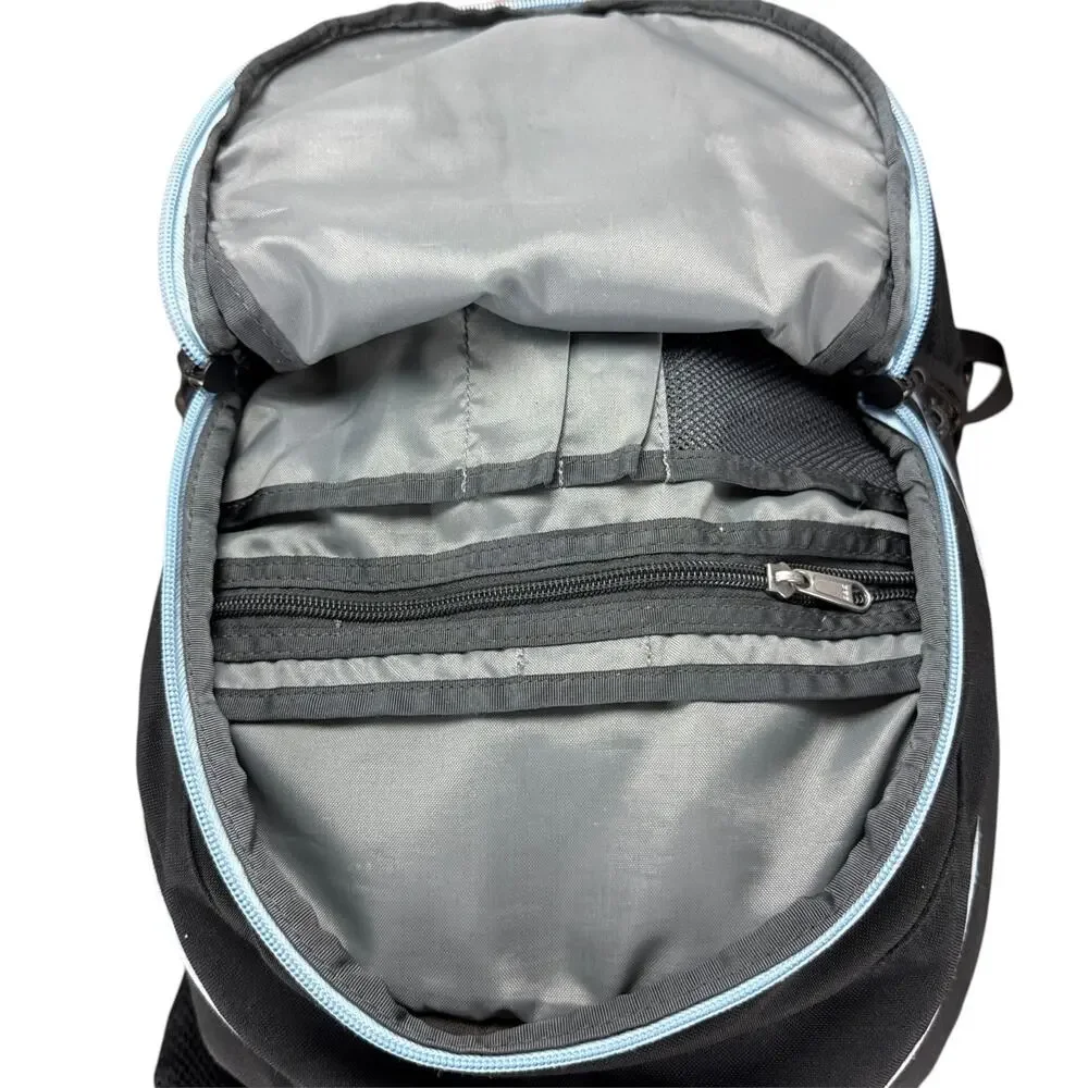 The North Face Jester Backpack Black Light Blue FlexVent Laptop Travel Bag 27L